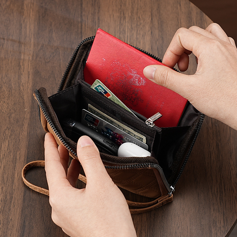 Ailun's new coin purse, featuring exquisite soft leather for ladies in 2025, is a fashionable and high-end mini wallet details Picture