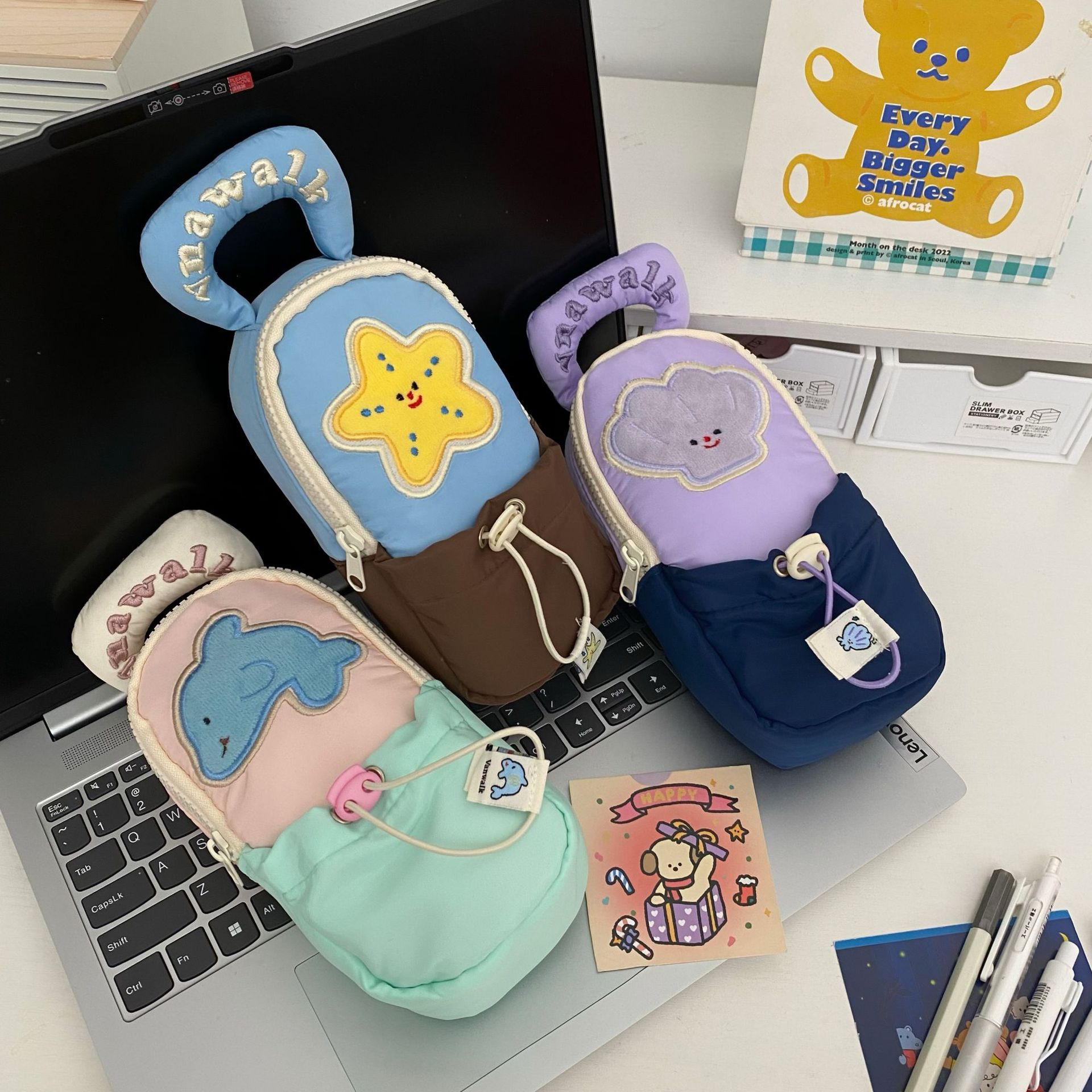 Cute shell starfish pencil case for Girls 2025 New style children and students large capacity stationery bag storage bag Pencil case full figure