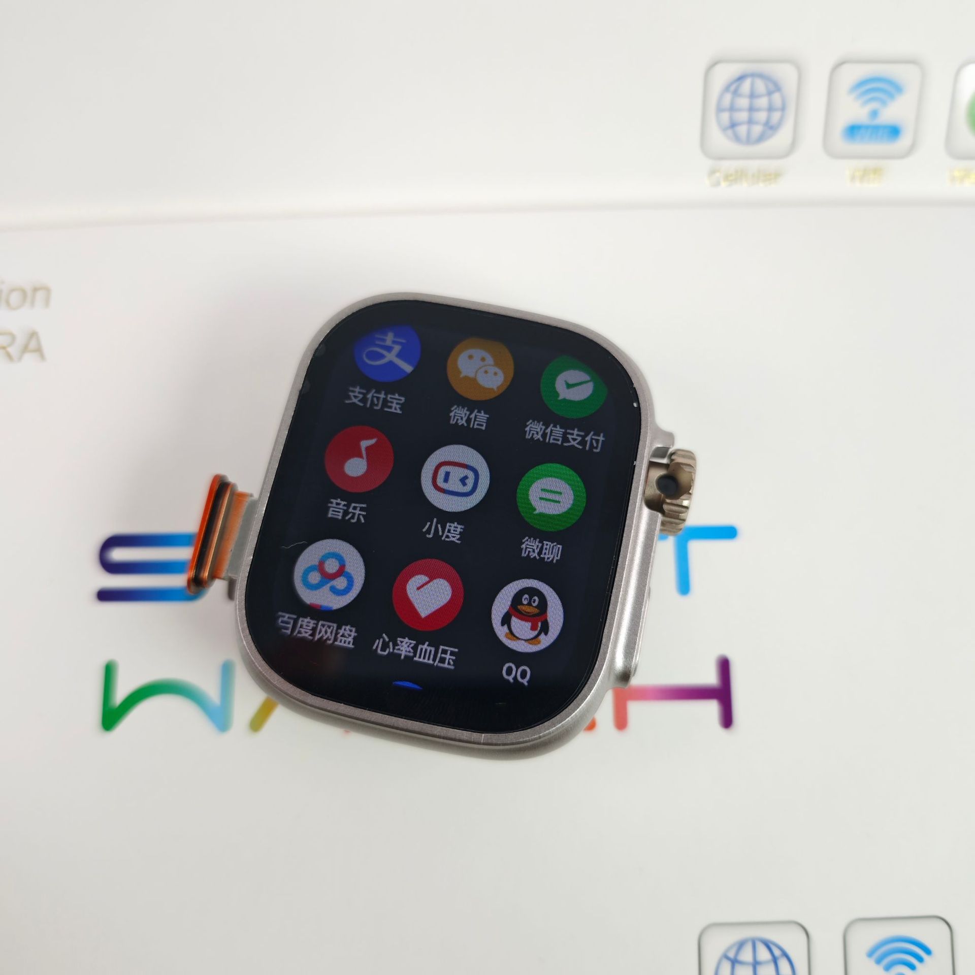 XH025 Huaqiangbei s9ultra Standalone card-inserting smartwatch, Douyin positioning, pull-out camera smartwatch full figure