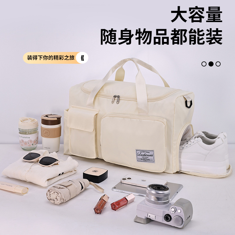 Lightweight storage bag, shoulder strap, large capacity, multi-layer storage, travel bag case, suitcase, luggage bag, fitness, business trip and travel Application Scenario