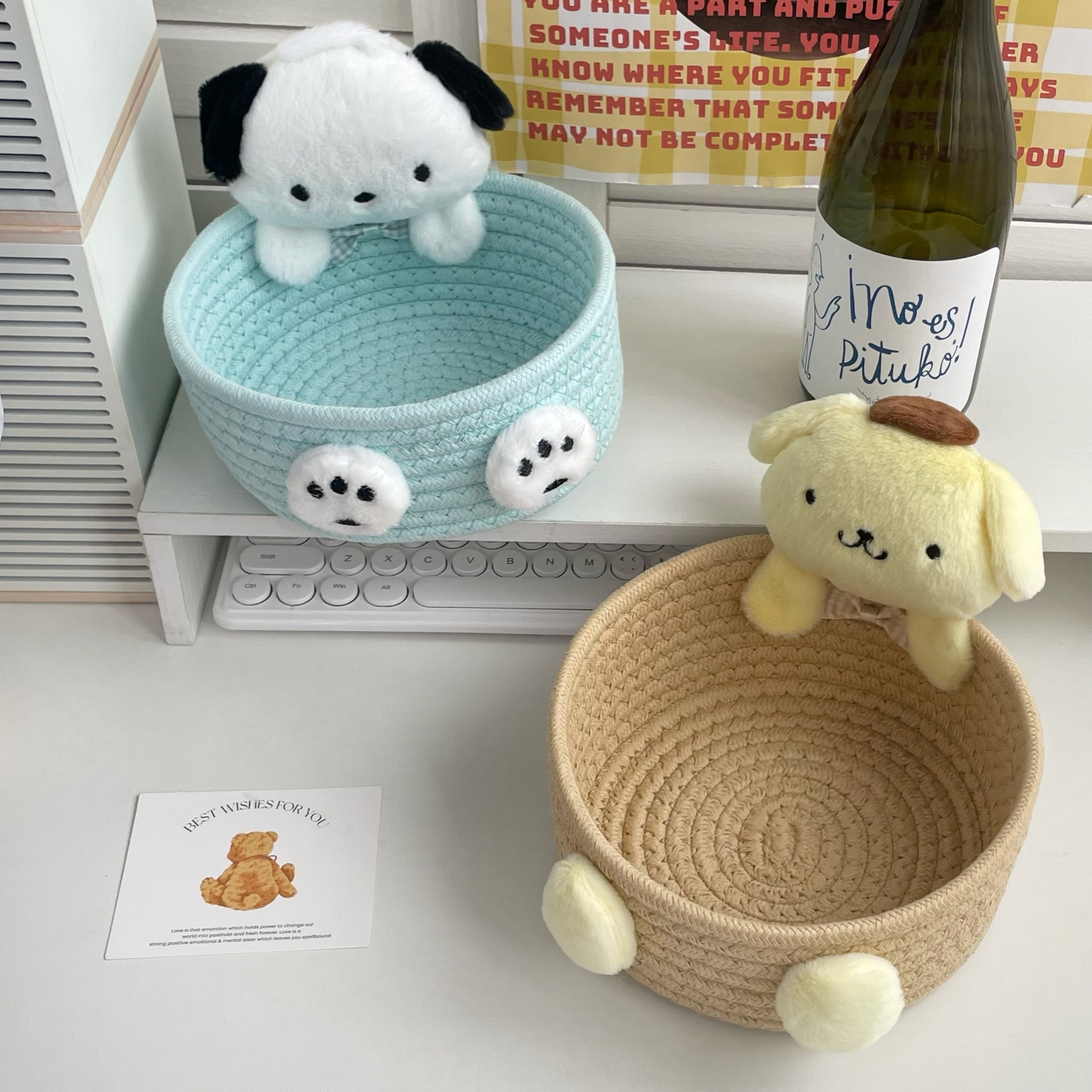 Cartoonish, cute and highly attractive storage basket for home desktop, snack and toy storage basket, cosmetics and small sundries storage box details Picture