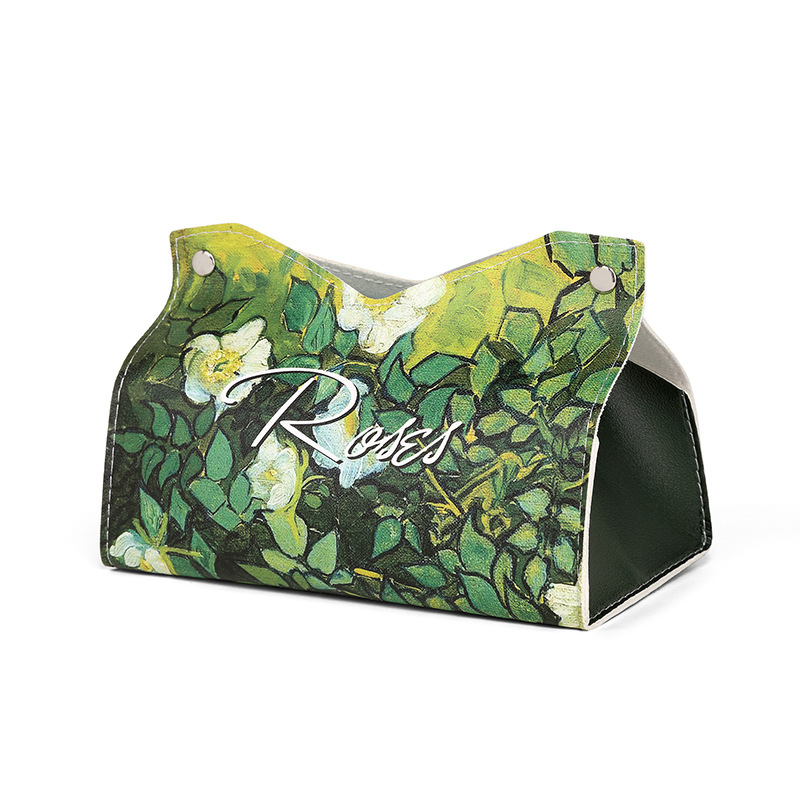 Van Gogh oil painting, American tissue box, living room, home, car, bathroom, napkin box, tissue box, paper bag Item Picture