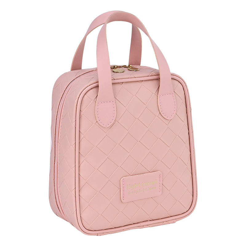 Light luxury ins style, high appearance level, large-capacity, high-end travel portable pu cosmetics storage bag Item Picture