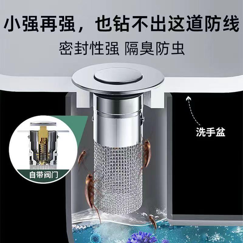 Washbasin leakage plug, universal washbasin bouncing core drain, washbasin filter screen anti-clogging press Application Scenario