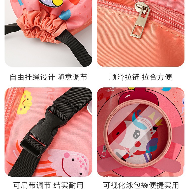 Children's swimming bag with dry and wet separation, waterproof storage bag, portable backpack for boys and girls, beach backpack with large capacity Application Scenario
