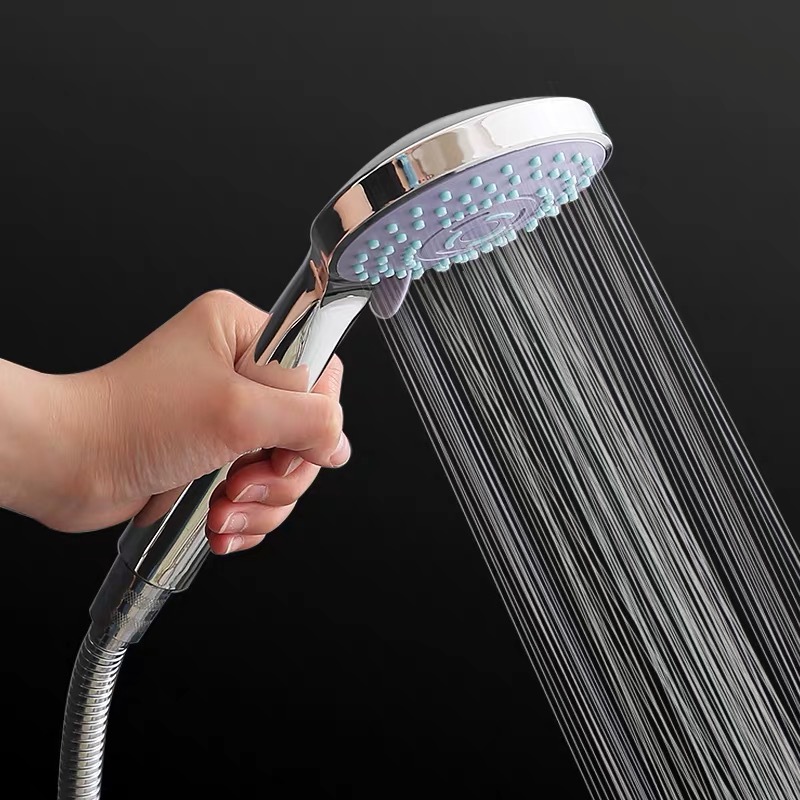 Five-speed Hans shower head, bathroom pressurized rain shower set, water heater, bathroom heater, household flower wine shower head Application Scenario