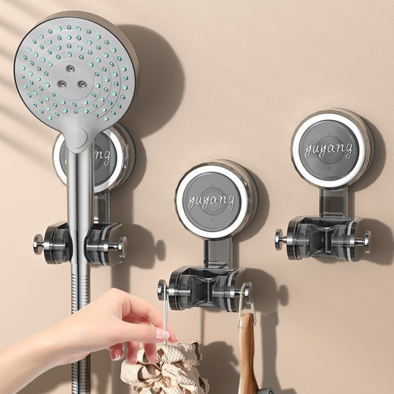 Non-drilling suction cup showerhead stand, universal rotating adjustable showerhead, bathroom base, cross-border details Picture