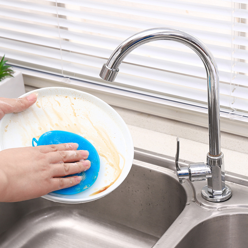 Multi-functional dishwashing brush, recyclable non-stick silicone cloth, kitchen brush for POTS and dishes, cleaning household scouring pad details Picture