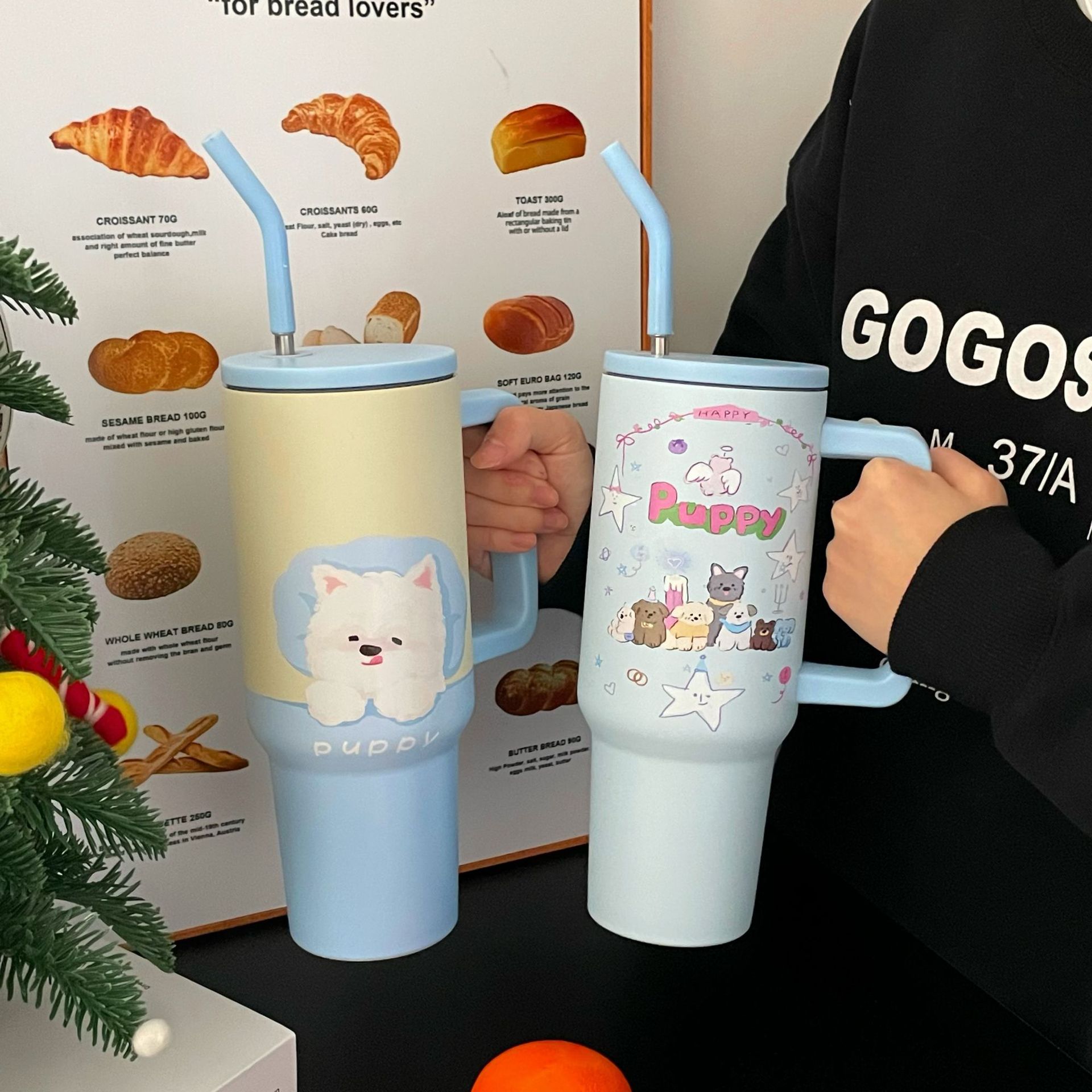 Xigao Di 1200ml insulated cup, high appearance level portable couple water cup, high-flow stainless steel hand-held ice cup details Picture
