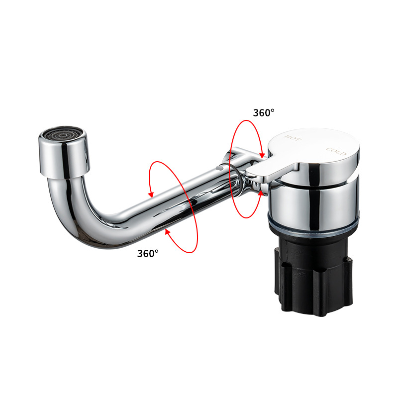 The manufacturer supplies foldable faucets for covered water sinks in RVS and yachts with cold and hot mixed water Application Scenario