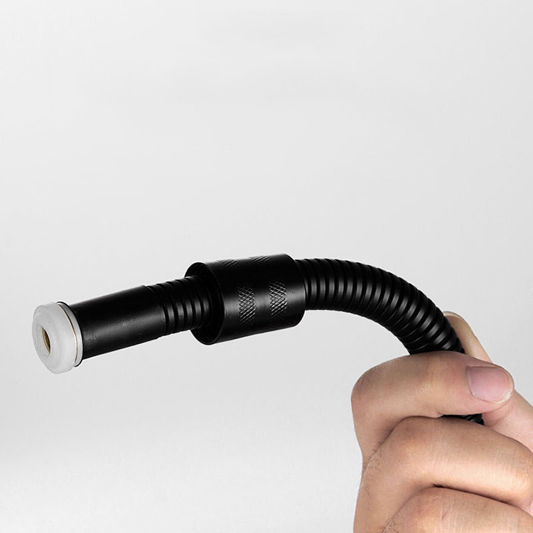 The manufacturer wholesals stainless steel black universal interface flexible tubes for bathroom, shower room, toilet and shower head connection pipes Specification drawing