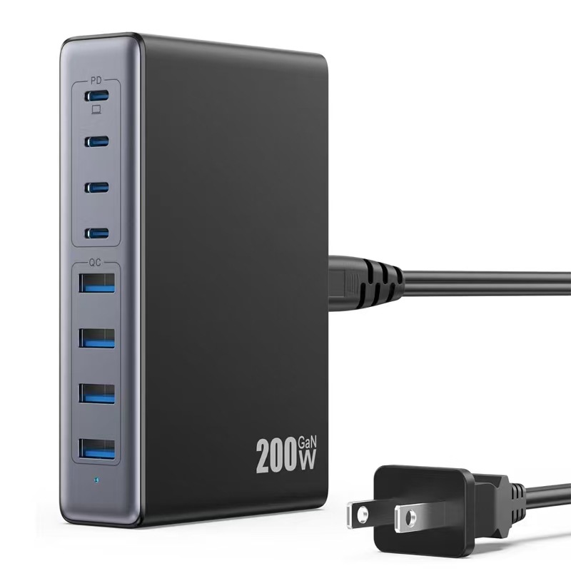 200W gallium nitride charger, 20V5A high-power universal desktop charging station for mobile phones, tablets and laptops, 300W Item Picture