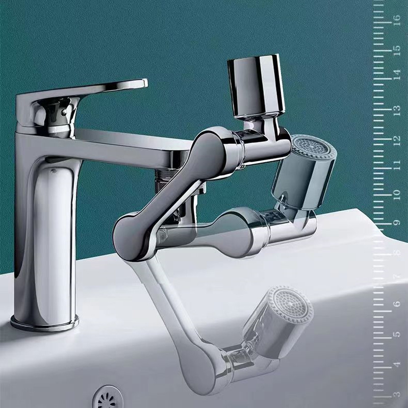Faucet extender, washbasin, 1080 multi-functional universal bubble generator, splash preventer, rotating mechanical arm faucet full figure