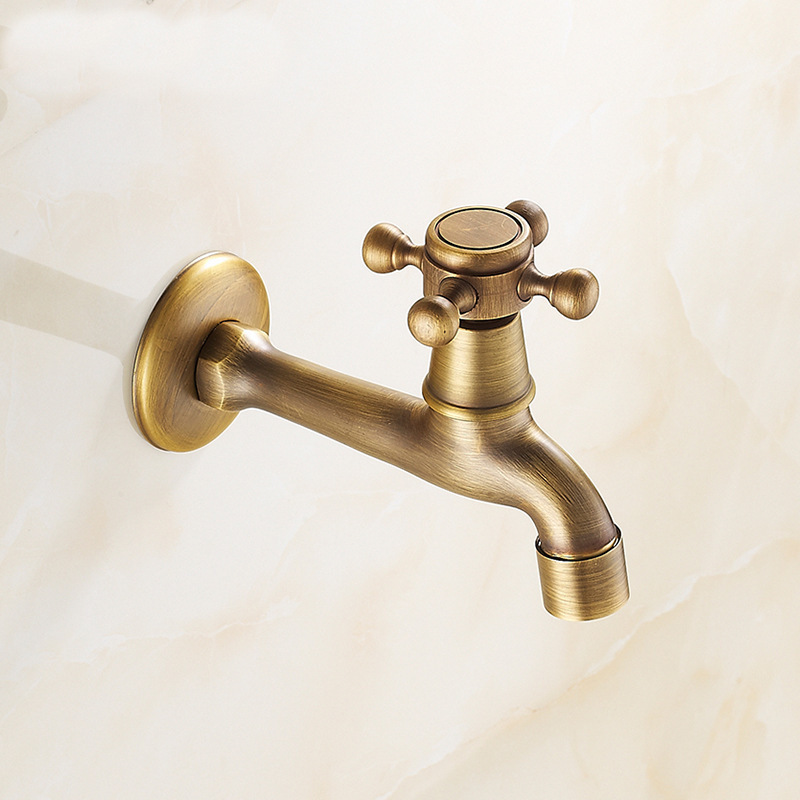 Antique mop, pool faucet, all-copper washing machine faucet wholesale, extended faucet, outdoor 4-minute quick-opening Specification drawing