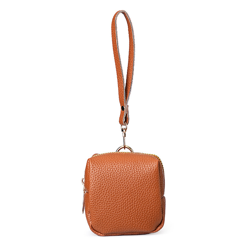 New semi-handmade mini coin purse for export and foreign trade, portable lipstick storage bag, pu loose change bag, small card bag Item Picture