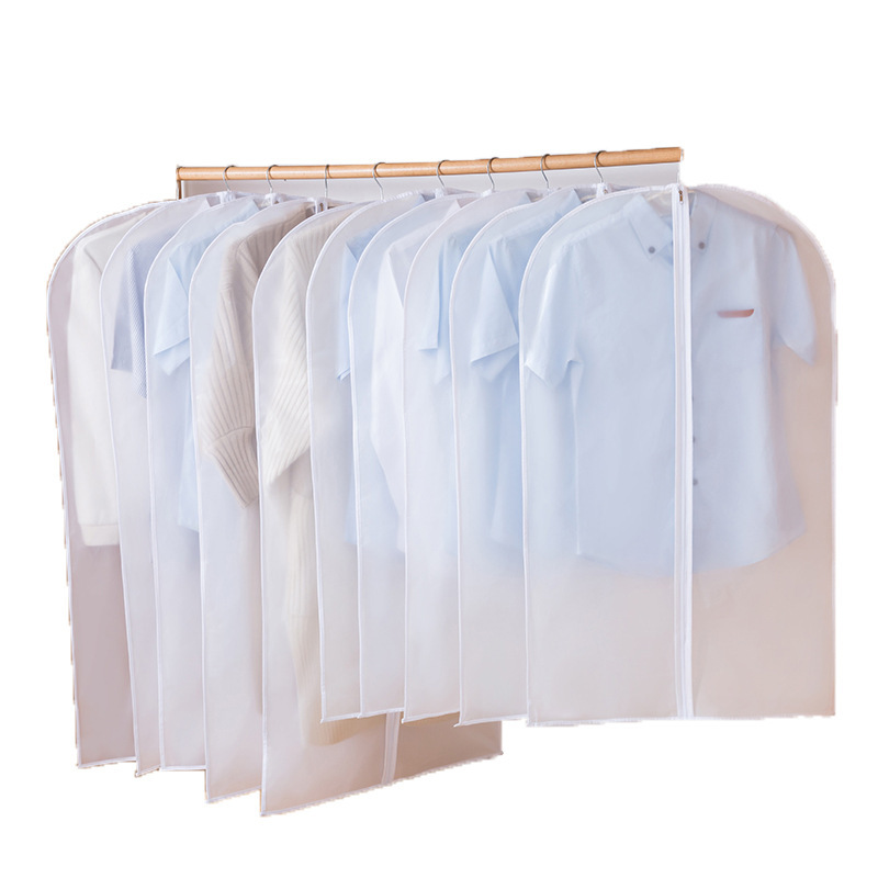 Clothing dust cover, household overcoat transparent waterproof suit cover, organizing and storage hanging bag, clothing dust bag PEVA Item Picture