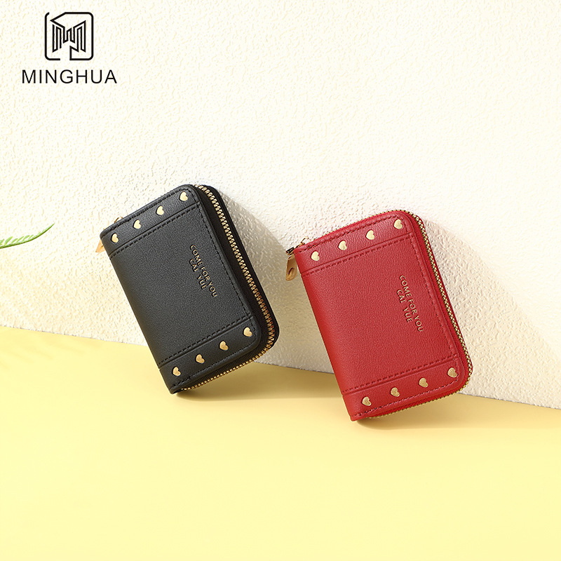 Retro multi-slot card case, key case, mini cross-border foreign trade women's style, high-end zipper coin purse wholesale manufacturer details Picture