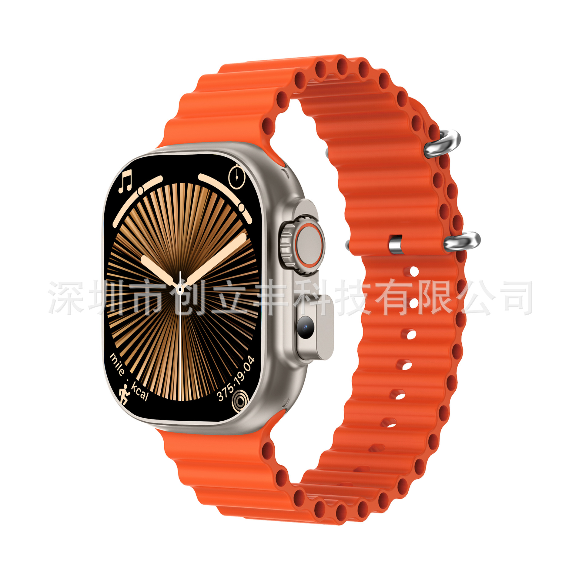 The BW9Pro smartwatch features a cellular card, a retractable camera for taking photos and recording videos, and full-network compatibility for step counting and audio recording full figure