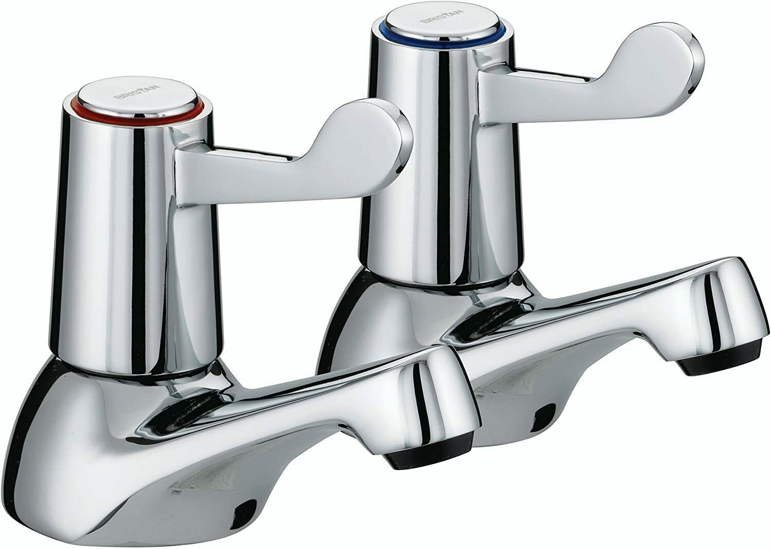 2X Faucet dual traditional bathroom washbasin chrome-plated hot and cold water faucet system Item Picture