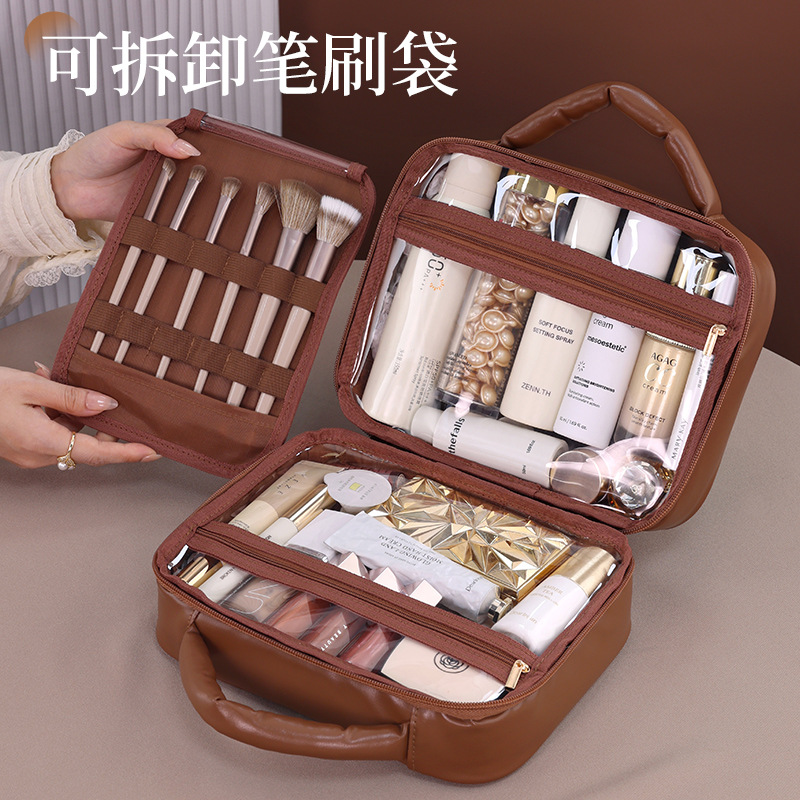 New cross-border high-end, large-capacity, stylish makeup bag, travel portable, multi-functional hand-held cosmetics storage bag Application Scenario