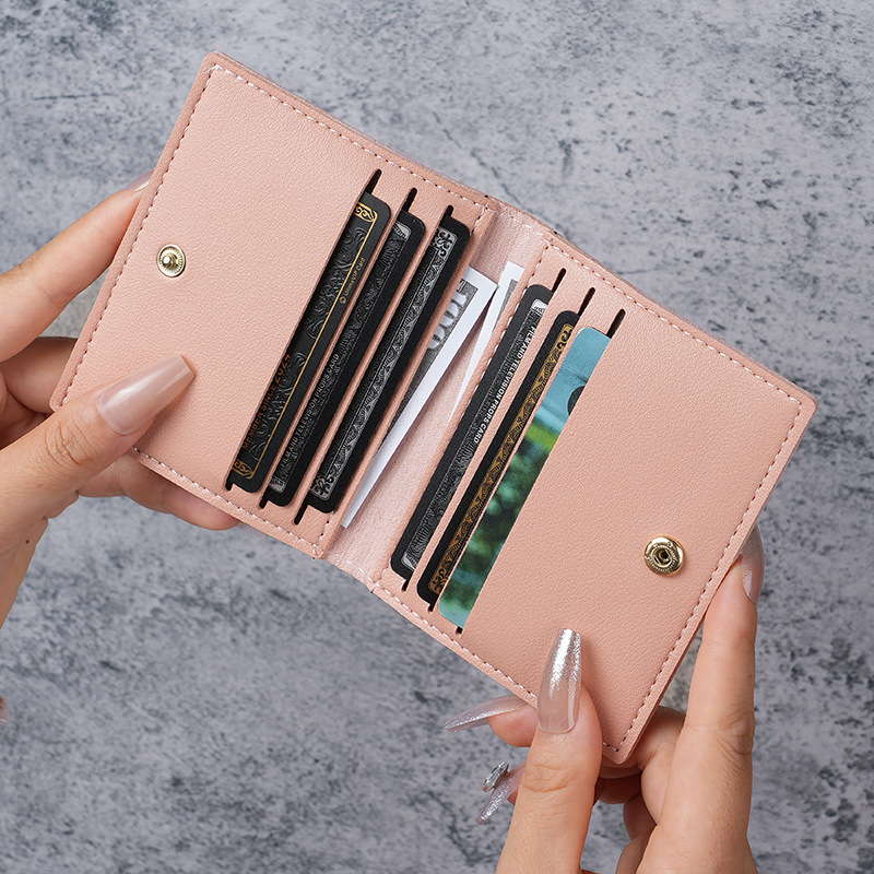Ladies' card case and document bag: Compact, ultra-thin, multi-slot, large-capacity driver's license two-in-one - bank card case details Picture