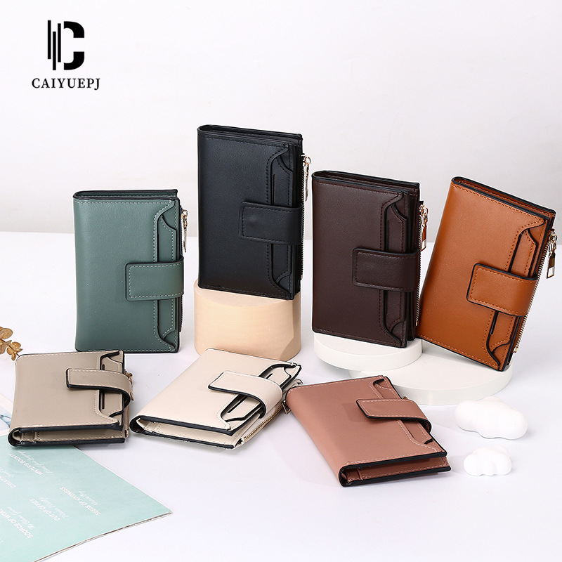 New women's wallet, short, multi-functional wallet, large-capacity folding zipper bag, multi-slot wallet, coin purse full figure