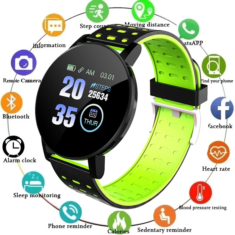 119plus D18S Macaron smartwatch Heart rate Sleep Monitoring Bluetooth Fitness Band can be sent by dropshipping full figure