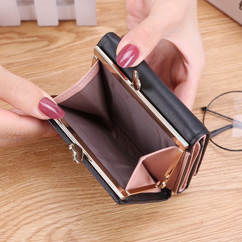 2021 New Style Women's Wallet Summer Fresh and Clean Women's 30% off Wallet Short and caring women's wallet card case Specification drawing