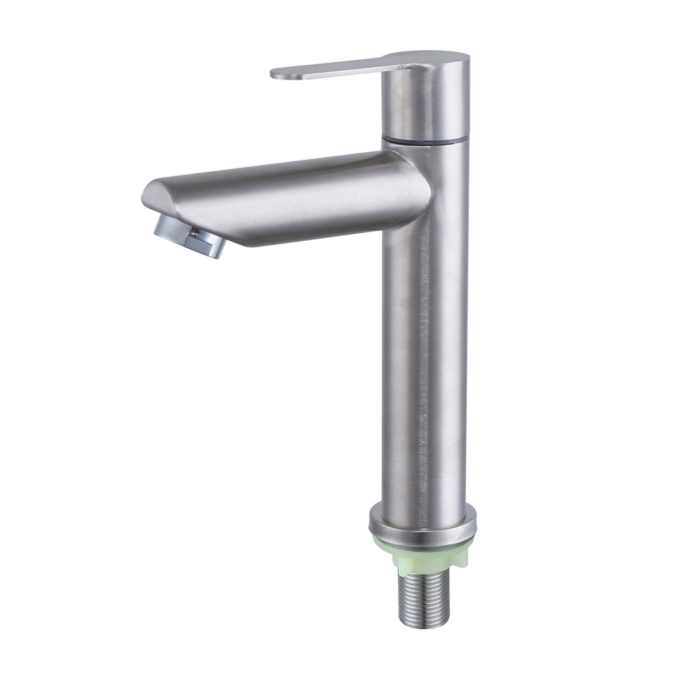 304 stainless steel washbasin, faucet, single-hole hot and cold, single-cold, household bathroom, bathroom cabinet, washbasin, countertop basin Item Picture