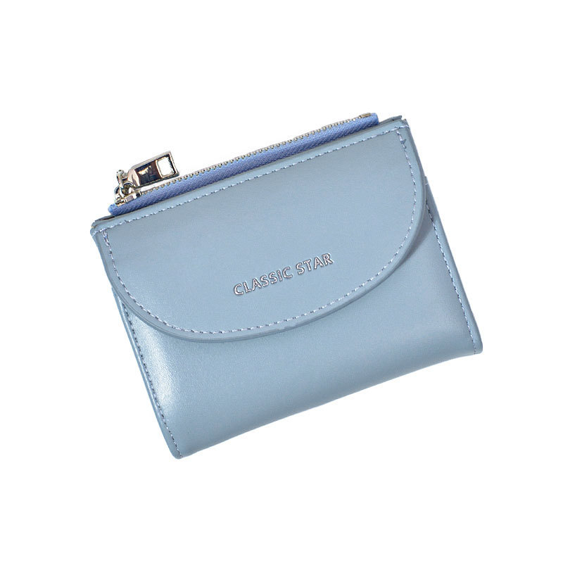 The new Korean version of the women's coin purse, ins student solid color simple card bag, multi-functional opening red envelope, large-capacity wallet Item Picture