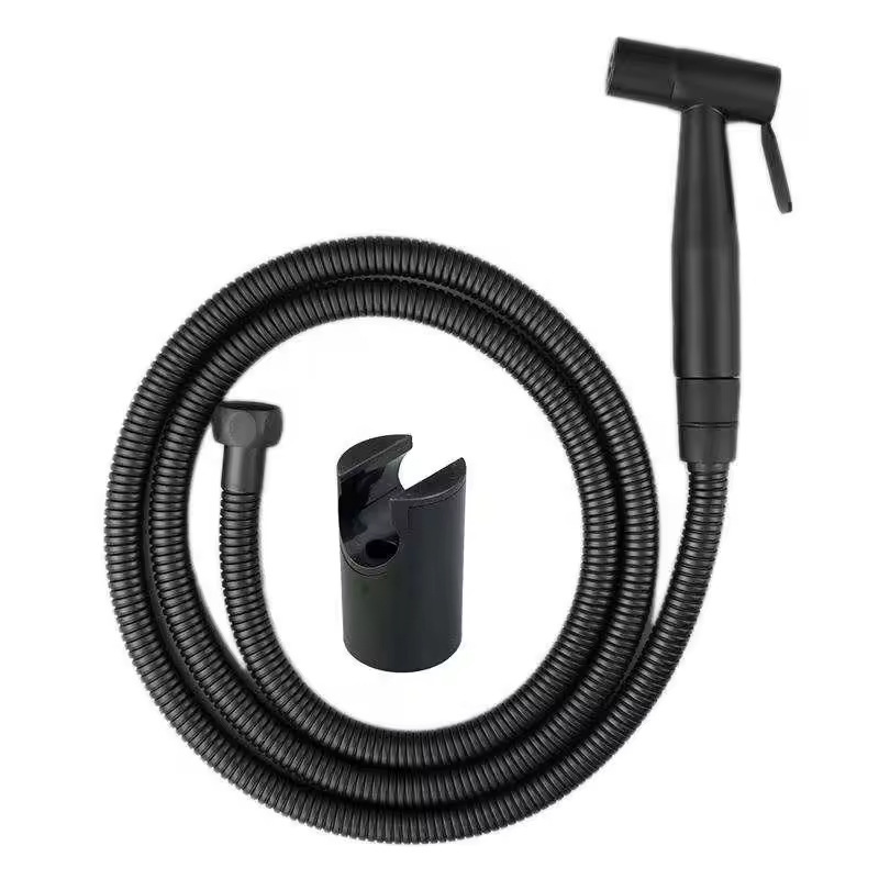Stainless steel toilet companion spray gun set, pressurized water gun, hand-sprayed black feminine washbasin set Item Picture