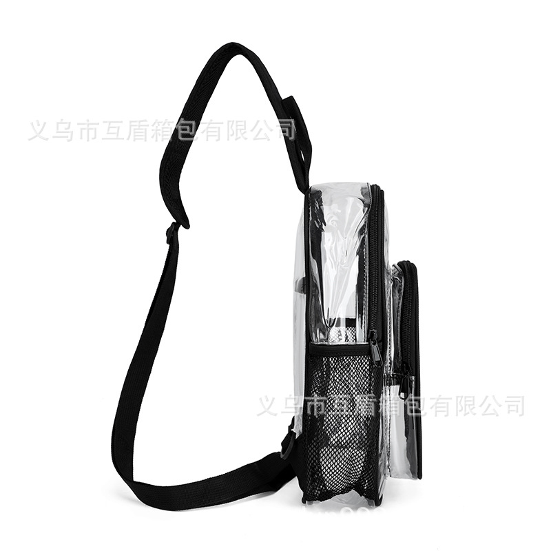 Amazon pvc transparent chest bag, waterproof men's bag, sports and fitness waist bag, concert crossbody bag, shoulder bag Application Scenario