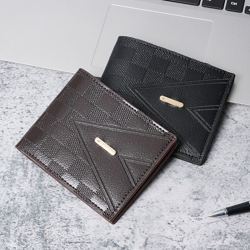 Factory direct sales 2023 New Men's wallet, short business wallet, Youth horizontal style, light luxury, multi-position full figure