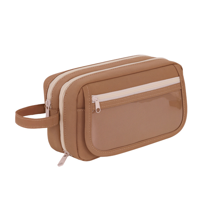 Small-sized multi-functional pain-relieving pen case, large-capacity transparent 2D pain-relieving pencil box, high-end feel for primary school students Item Picture