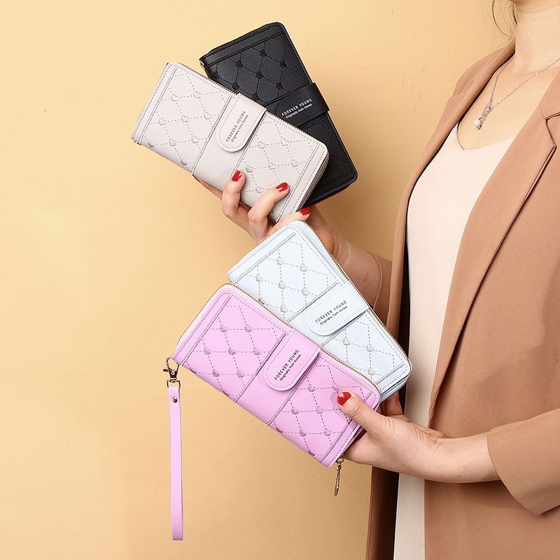 New women's wallet, long and fashionable single-zipper large-capacity coin purse, mobile phone for women full figure