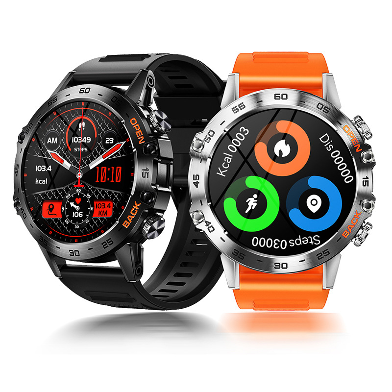 The new K52 Bluetooth call smartwatch features an ultra-long standby time, heart rate, blood oxygen, and outdoor three-proof sports smartwatch full figure
