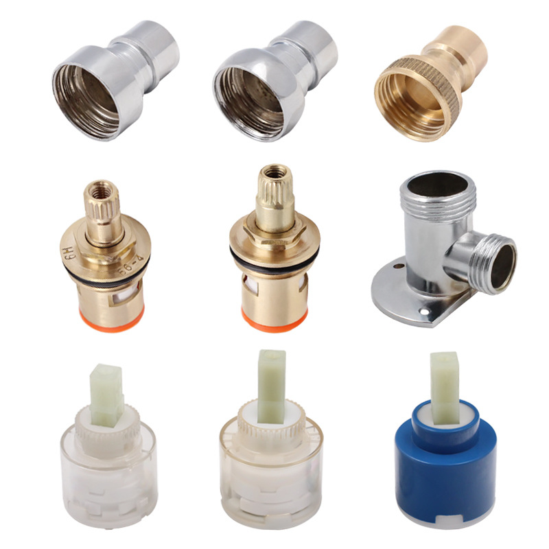 Faucet accessories: copper valve core, faucet, stainless steel pointed nozzle, 4-point, washing machine aerator, showerhead gasket, concealed to exposed Item Picture