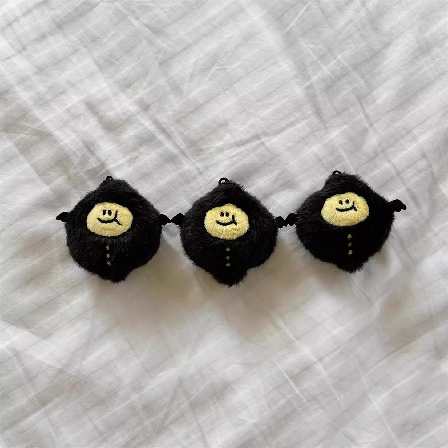Cute devil lemon keychain plush toy, cute bag pendant, earphone case pendant, key chain, small doll Application Scenario