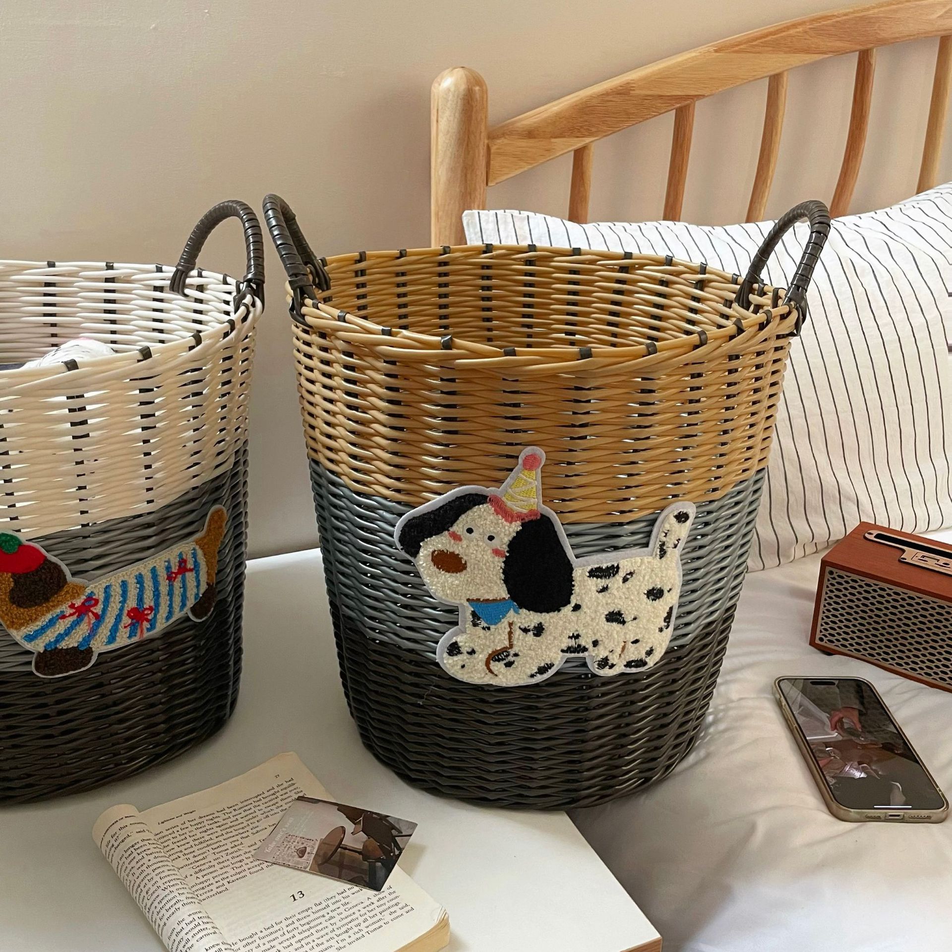 High appearance level dirty clothes basket, large-capacity household dirty clothes basket, household bathroom laundry basket, bedroom balcony storage items details Picture