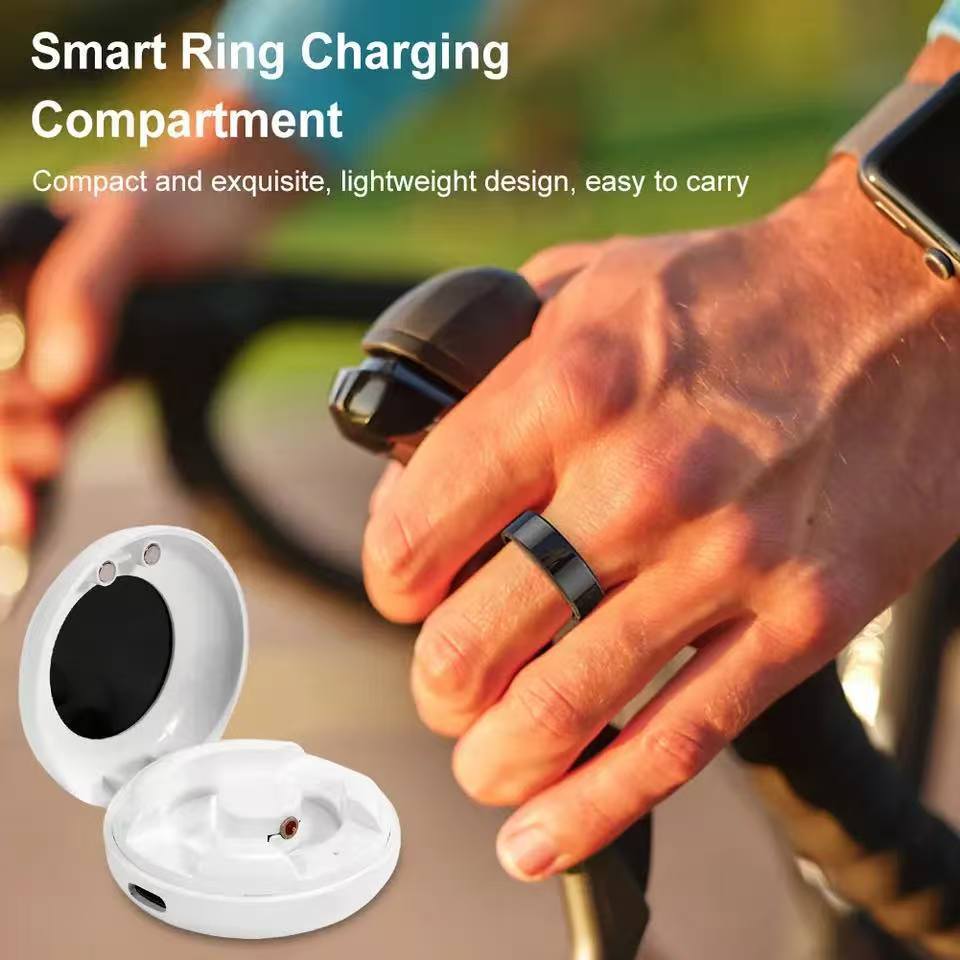 Smart Health Ring Magnetic Fast Charging case, Smart Ring, heart rate ring charging case Specification drawing