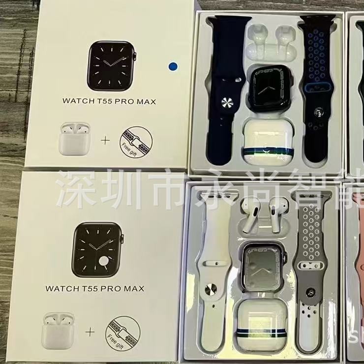 Cross-border new product T55PROMAX smartwatch Bluetooth Watch 2 and 1 T55PROMAX 2 in one hand Specification drawing