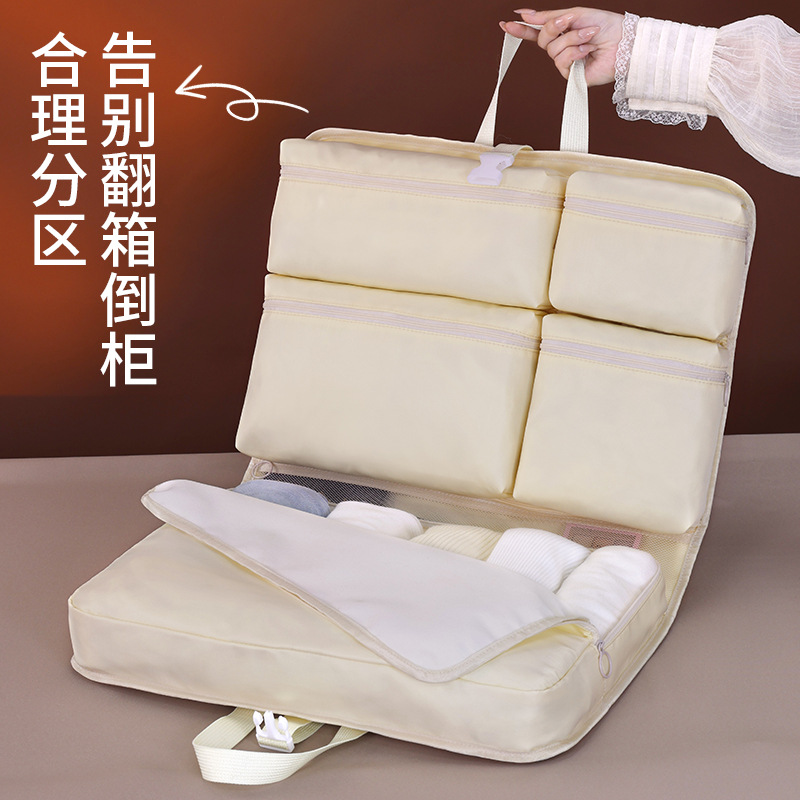 Down jacket travel storage bag, portable suitcase for business trips, 7-in-1 underwear, underpants and close-fitting clothes organizing bag full figure