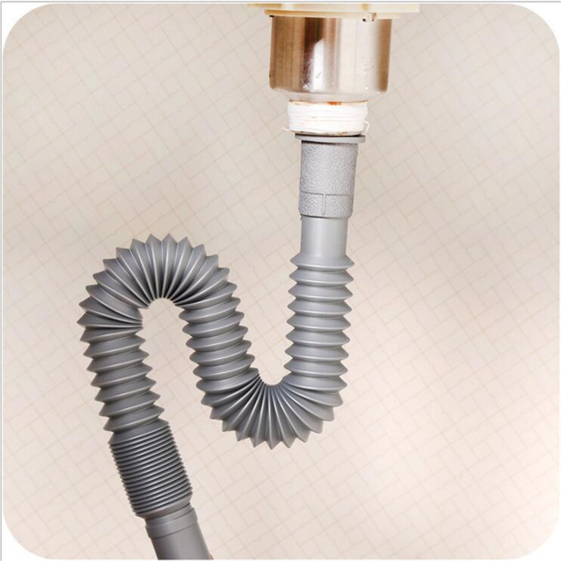 Thickened telescopic water pipe, corrugated pipe, plastic drainage pipe, sink pipe, bathroom plumbing Specification drawing