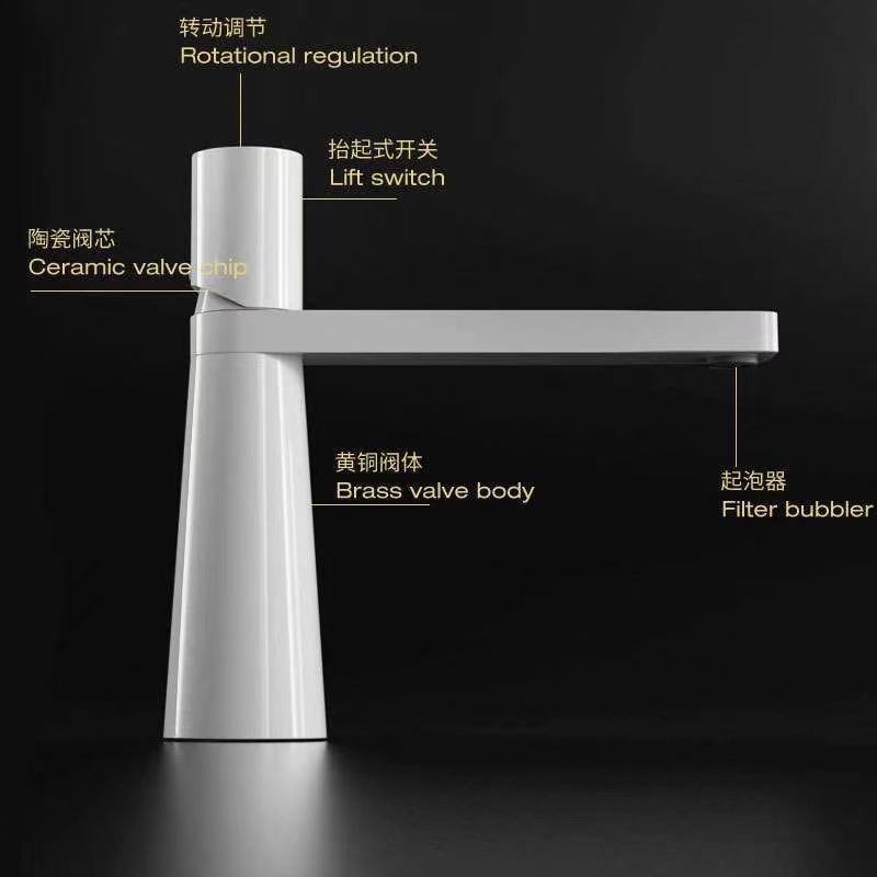 Wholesale of all-copper bathroom faucets, household bathroom washbasins, washbasins, and countertop splash faucets details Picture