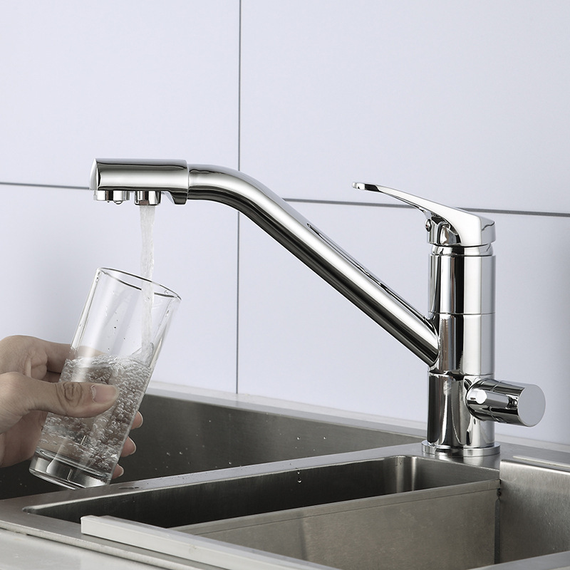 The all-copper three-in-one water purifier features a 360° rotating faucet, washbasin and sink, allowing you to drink pure water directly for household use Application Scenario