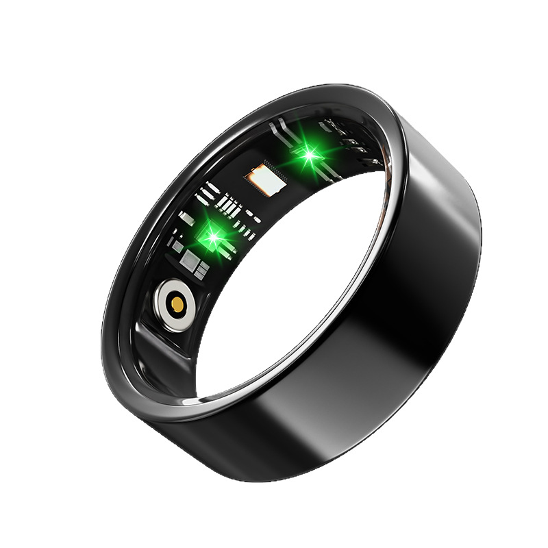 The new cross-border private model V1 smart ring monitors heart rate and blood oxygen, counts steps during exercise, and is a health Bluetooth smart ring Item Picture