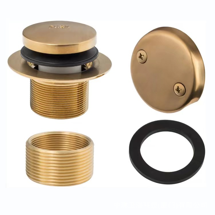 Copper nut American-style bathtub drain, anti-odor bathtub drain, bathtub plug replacement, bathtub drainage accessories Application Scenario