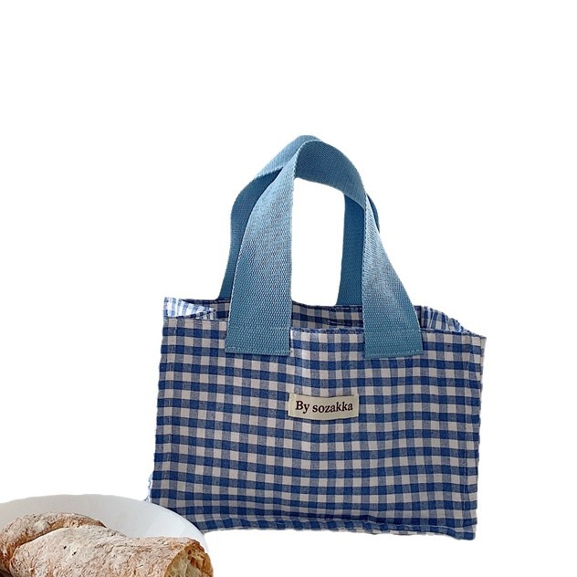 26191 Japanese-style hand-held canvas bags, lunch bags, and snack bags are all suitable for students and office workers Item Picture
