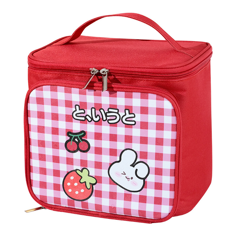 Cute large-capacity portable storage toiletries bag, travel hand-carry, ins high appearance level bucket makeup bag wholesale Item Picture