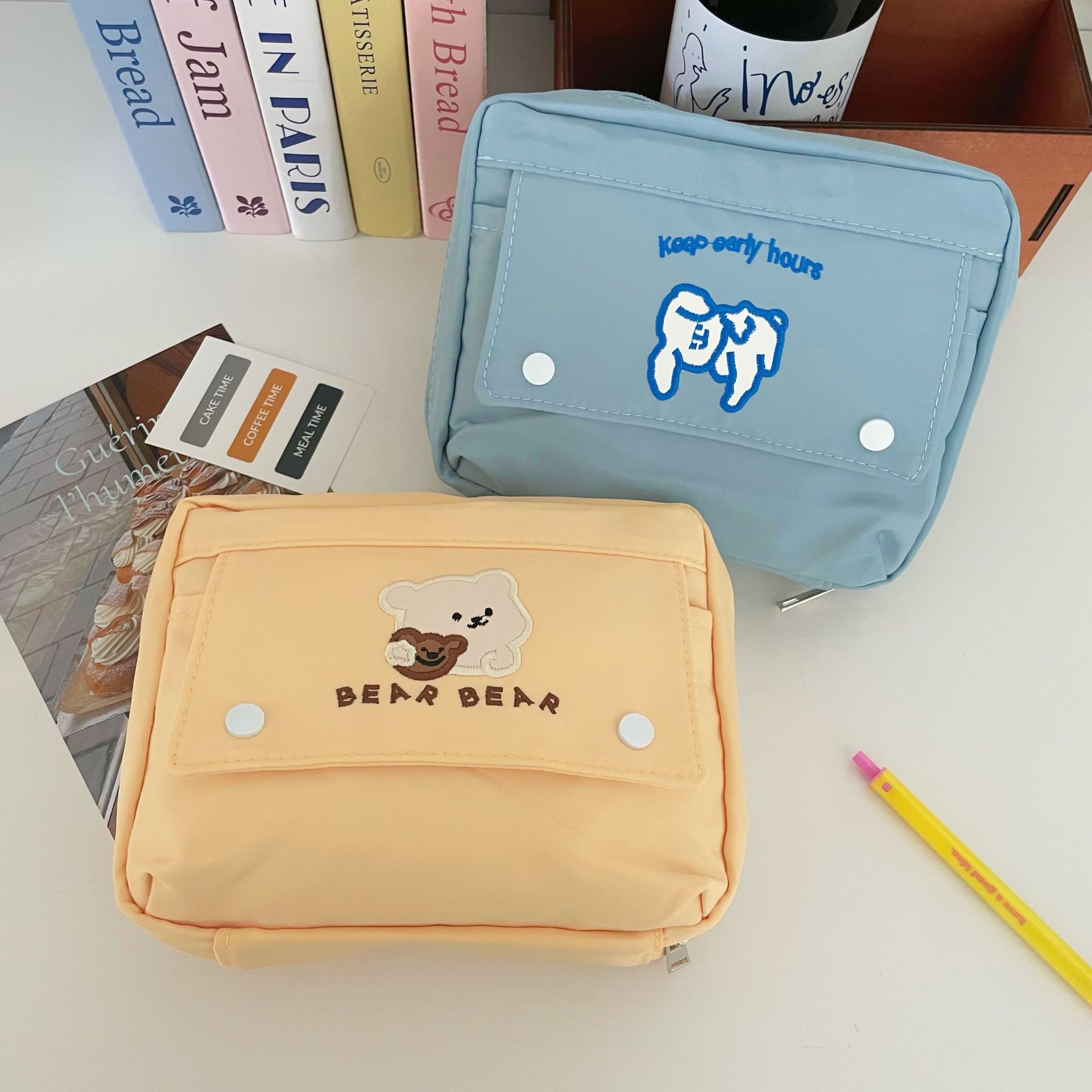 High appearance level, large-capacity pen case, cute planner bag, multi-functional stationery bag for girls, stationery box for junior high school and primary school students details Picture